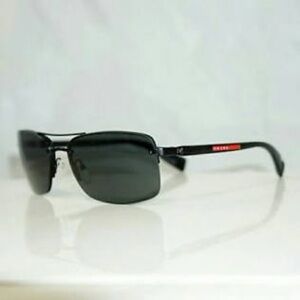 Prada Black Sunglasses with Red Detail